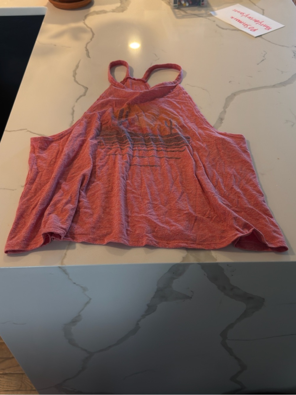 Women's Pink High-Neck Tank Top